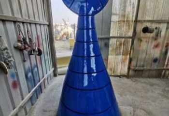 彩繪魚尾雕塑 仿真生物雕塑 步行街?jǐn)[件