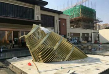 城市魚尾雕塑 風(fēng)景區(qū)彩繪雕塑 抽象擺件