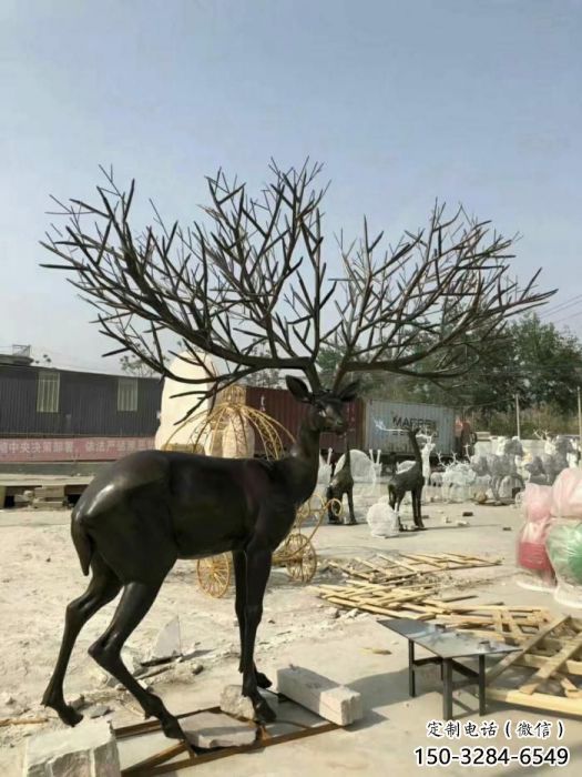商業(yè)街麋鹿雕塑 售樓處雕塑 動物擺件 商業(yè)街麋鹿雕塑 售樓處雕塑 動物擺件