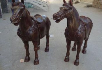 售樓處奔馬雕塑 商業(yè)街仿真雕塑 動(dòng)物擺件