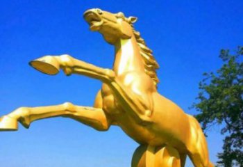 仿真金馬雕塑 店門口園林雕塑 動物小品