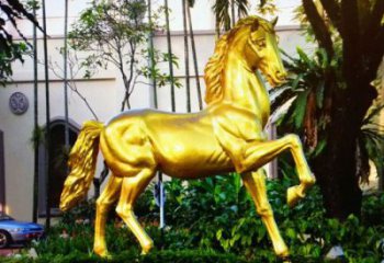 田間金馬雕塑 彩繪仿真雕塑 園林?jǐn)[件