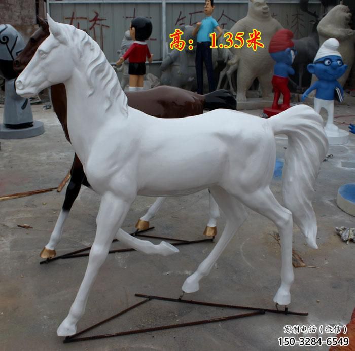 店門(mén)口白馬雕塑 創(chuàng)意景觀雕塑 仿真擺件 店門(mén)口白馬雕塑 創(chuàng)意景觀雕塑 仿真擺件