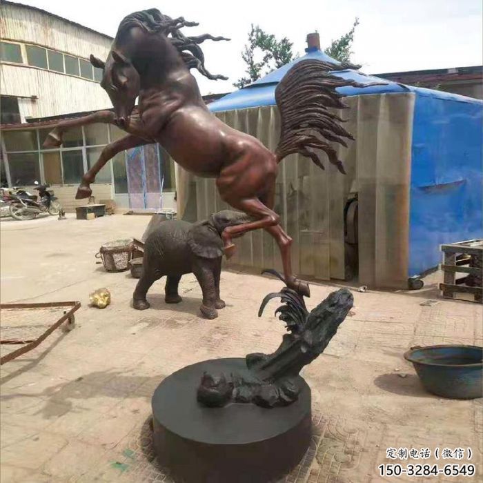 大型馬踏球雕塑 門口創(chuàng)意雕塑 售樓處小品 大型馬踏球雕塑 門口創(chuàng)意雕塑 售樓處小品