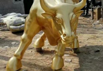 庭院華爾街牛雕塑 城市古銅色雕塑 音樂(lè)小品