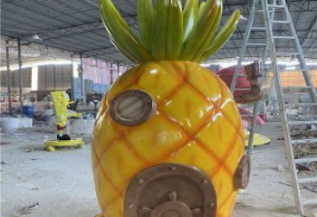 抽象菠蘿雕塑 廣場(chǎng)果蔬雕塑 門(mén)口小品