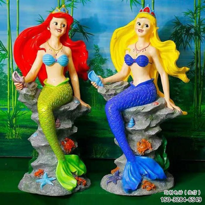 動漫美人魚雕塑 店門口園林雕塑 卡通小品 動漫美人魚雕塑 店門口園林雕塑 卡通小品