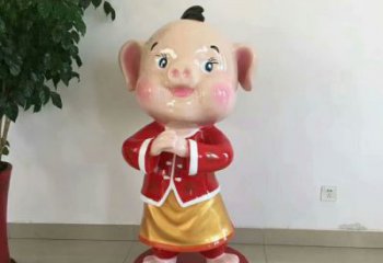 門(mén)口小豬佩奇雕塑 售樓處卡通雕塑 彩繪小品