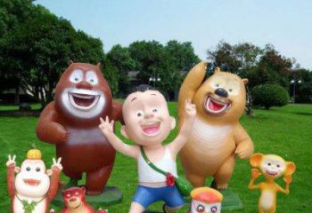 大型光頭強(qiáng)雕塑 步行街卡通雕塑 卡通擺件