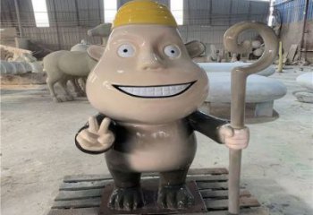 庭院光頭強(qiáng)雕塑 城市彩繪雕塑 卡通小品