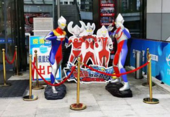 卡通奧特曼雕塑 店門(mén)口園林雕塑 卡通小品