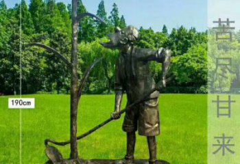 門(mén)口農(nóng)夫雕塑 售樓處民俗雕塑 農(nóng)耕小品