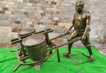 園林推車雕塑 風(fēng)景區(qū)民俗雕塑 廣場小品