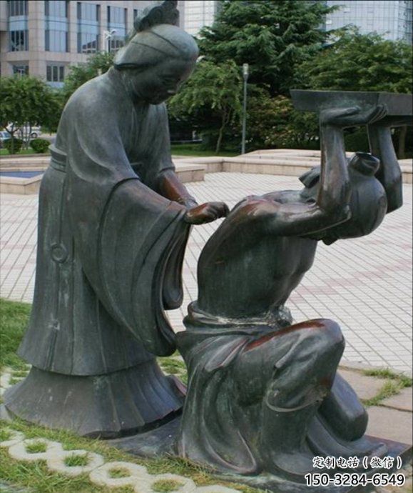 田間岳母刺字雕塑 彩繪典故雕塑 園林?jǐn)[件 田間岳母刺字雕塑 彩繪典故雕塑 園林?jǐn)[件