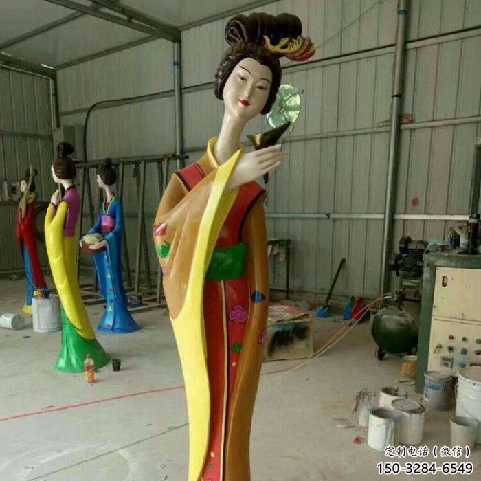 彩繪美女雕塑 古代雕塑 步行街擺件 彩繪美女雕塑 古代雕塑 步行街擺件