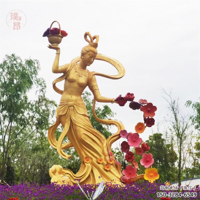 彩繪天女散花雕塑 大型城市雕塑 商業(yè)街?jǐn)[件 彩繪天女散花雕塑 大型城市雕塑 商業(yè)街?jǐn)[件