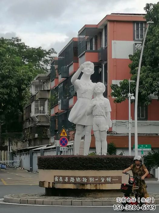 抽象少先隊員雕塑 店門口彩繪雕塑 學校擺件 抽象少先隊員雕塑 店門口彩繪雕塑 學校擺件