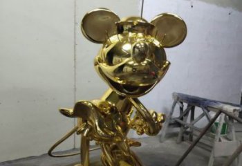 房地產米奇雕塑供應商 現(xiàn)代景觀動漫雕塑 幾何卡通雕塑