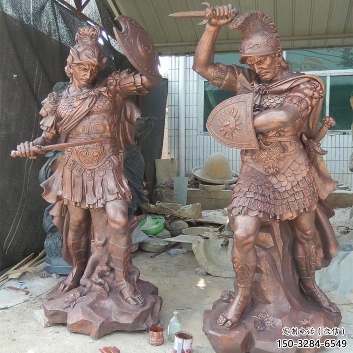 售樓處武士雕塑加工 商業(yè)街仿真雕塑 民俗擺件 售樓處武士雕塑加工 商業(yè)街仿真雕塑 民俗擺件
