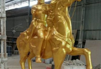 公園武士雕塑加工 酒店門(mén)口雕塑 彩繪擺件