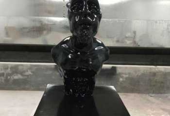 抽象胸像雕塑，仿銅工藝效果，玻璃鋼人物雕塑廠家