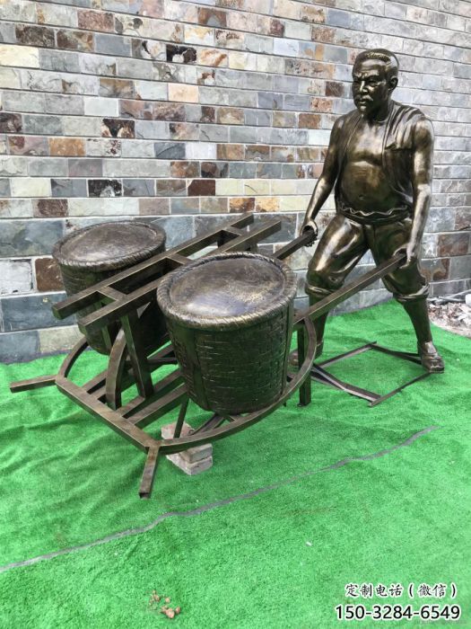 仿古獨(dú)輪車雕塑廠家 庭院彩繪雕塑 田間小品 仿古獨(dú)輪車雕塑廠家 庭院彩繪雕塑 田間小品
