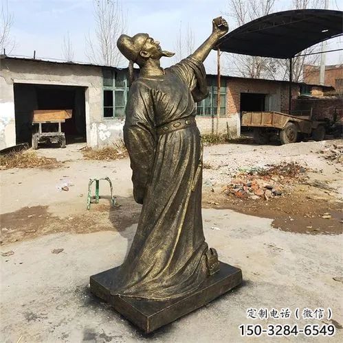 李白雕塑生產(chǎn)商 仿真景觀人物雕塑 烤漆詩(shī)人雕塑
