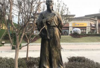 村口李時(shí)珍雕塑廠家 景觀人物雕塑 公園名醫(yī)雕塑