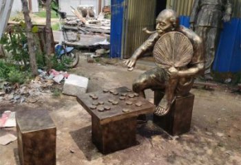 廣場下象棋雕塑供應商 抽象雕塑 烤漆民俗雕塑