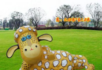 公園小羊雕塑，動(dòng)漫雕塑，卡通彩繪工藝