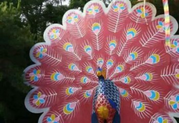 創(chuàng)意孔雀雕塑廠家 步行街店門口雕塑 動(dòng)物小品