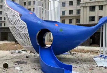 鯨魚雕塑廠家，烤漆彩繪工藝，公園景觀擺件