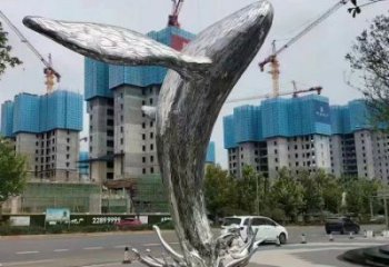 鯨魚雕塑廠家，烤漆彩繪工藝，公園廣場景觀雕塑