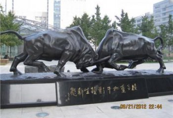 仿銅水牛雕塑，田間景觀小品，抽象原理