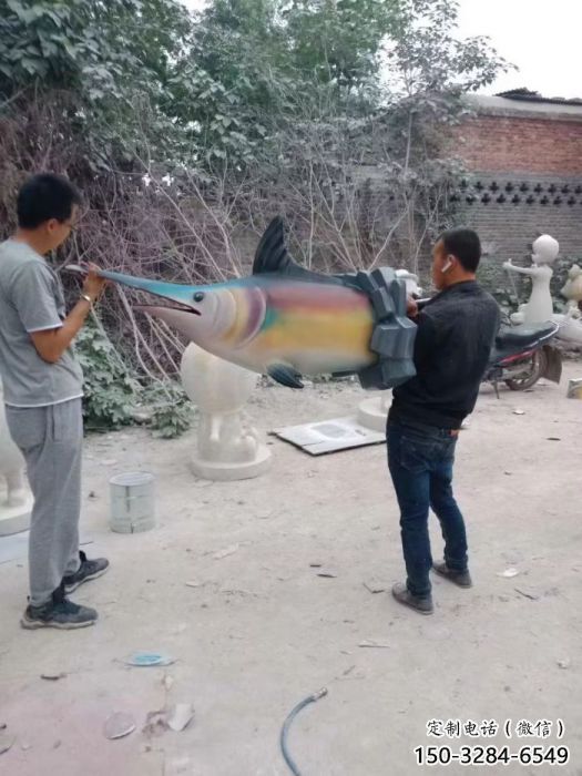 彩繪劍魚雕塑廠家 仿真海洋生物雕塑 步行街?jǐn)[件 彩繪劍魚雕塑廠家 仿真海洋生物雕塑 步行街?jǐn)[件