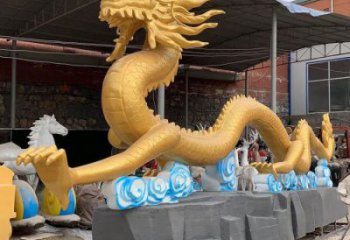抽象龍形雕塑廠家，動物擺件，城市園林擺件