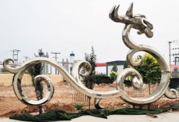 公園龍形雕塑廠家，動物擺件，城市園林擺件