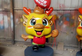 幼兒園龍形雕塑廠家，動漫動物小品，彩繪工藝效果