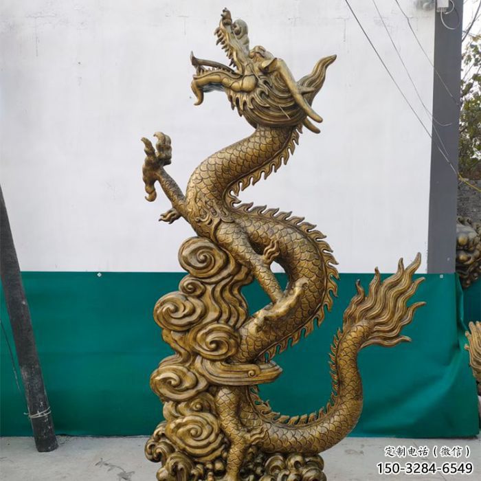 定價龍頭雕塑廠家，仿銅動物雕塑，房地產售樓處擺件