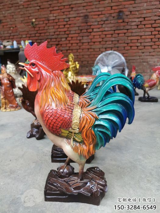 彩繪小雞雕塑，仿真主題，公園廣場動物