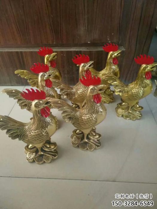 街道小雞雕塑，動(dòng)物小品，公園景觀家禽