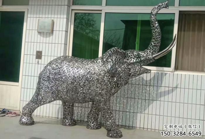 操場小象雕塑廠家，公園題材，剪影工藝