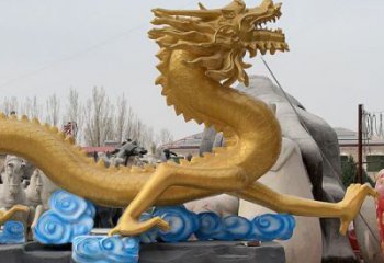 龍頭雕塑廠家，玻璃鋼動物雕塑，房地產(chǎn)售樓處擺件