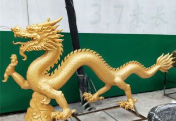 加工龍頭雕塑廠家，廣場動物雕塑，房地產(chǎn)售樓處擺件