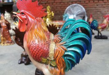 彩繪小雞雕塑，仿真主題，公園廣場動物