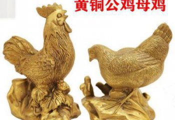 家禽小雞雕塑，動(dòng)物主題，彩繪工藝