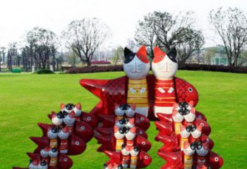 現(xiàn)代小貓雕塑制造商，仿真主題，動(dòng)漫工藝