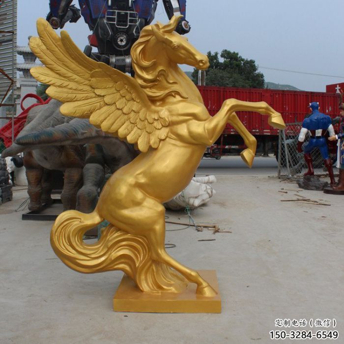 廣場(chǎng)天馬雕塑廠家，動(dòng)物擺件，仿古工藝