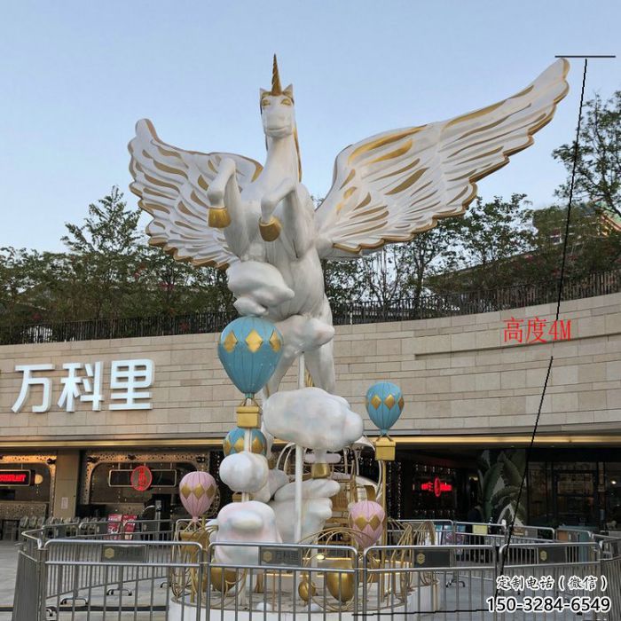 預(yù)定景區(qū)天馬雕塑，美陳小品，仿真動物雕塑主題