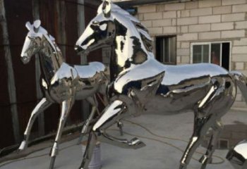 公園戰(zhàn)馬雕塑廠家，廣場園林主題，仿古工藝效果